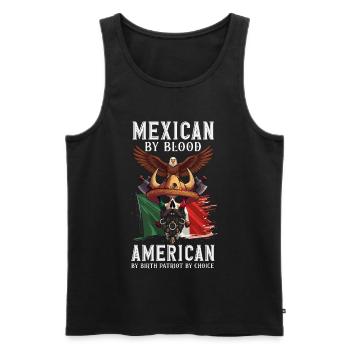 Mexiko Stolz & Heimat Mexikaner Mexico Flagge - Männer Premium Bio Tank Top - Schwarz - Vorne - Michal (187cm)