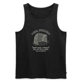 Funny Soccer 90 Minutes Football - Men's Premium Organic Tank Top - black - Front - AI Model Male 178 light (178cm)