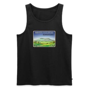 Monte Vulture - Männer Premium Bio Tank Top - Schwarz - Vorne - AI Model Male 178 light (178cm)