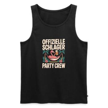 Schlager Party Crew Mallorca Flamingo JGA Malle - Männer Premium Bio Tank Top - Schwarz - Vorne - Michal (187cm)