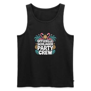 Schlager Party Crew Mallorca Flamingo JGA Malle - Männer Premium Bio Tank Top - Schwarz - Vorne - Michal (187cm)