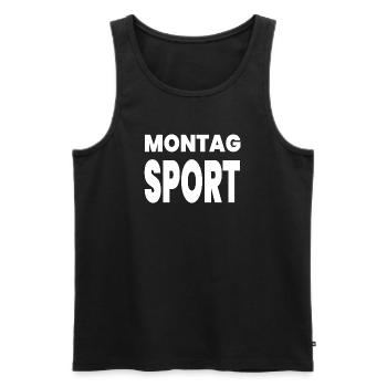 Sport - Männer Premium Bio Tank Top - Schwarz - Vorne - Michal (187cm)