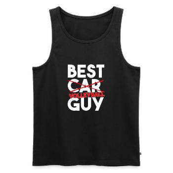 Bester lustiger Volleyball-Sportslogan - Männer Premium Bio Tank Top - Schwarz - Vorne - AI Model Male 178 light (178cm)