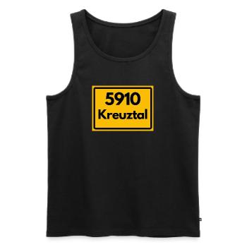 ALTE POSTLEITZAHL PLZ RETRO 5910 KREUZTAL - Männer Premium Bio Tank Top - Schwarz - Vorne - Michal (187cm)