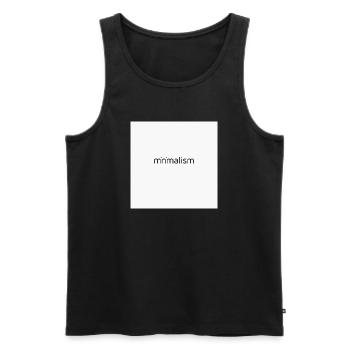Minimalism Art – Modern Typography Poster - Men's Premium Organic Tank Top - black - Front - AI Model Male 178 light (178cm)