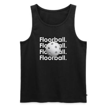 Floorball Graphic - Débardeur bio Premium Homme - noir - Devant - AI Model Male 178 light (178cm)