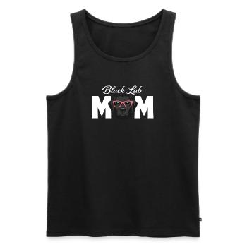 Black Lab Mom Black Labrador Lover  - Men's Premium Organic Tank Top - black - Front - AI Model Male 178 light (178cm)