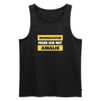 Geschenk für Amalie - Männer Premium Bio Tank Top - Schwarz - Vorne - Michal (187cm)