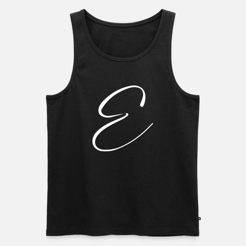 E - Männer Premium Bio Tank Top - Schwarz