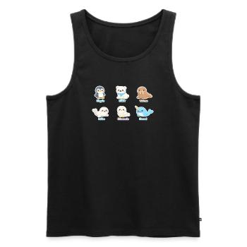 Kuschelige Arktis-Tierwelt - Männer Premium Bio Tank Top - Schwarz - Vorne - Michal (187cm)