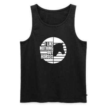I like horses - Men's Premium Organic Tank Top - black - Front - Michal (187cm)