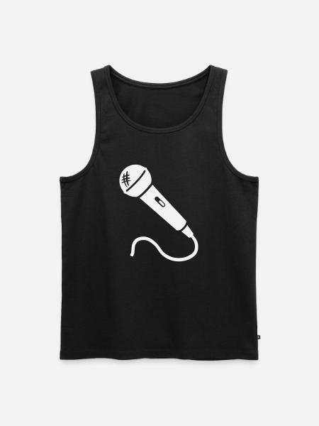 Microphone Karaoke Musician Singer Microphone Singing - Men's Premium Organic Tank Top - black