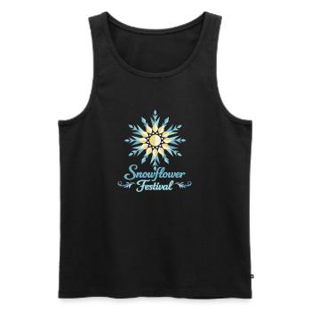 Sonnenblumenfest - Männer Premium Bio Tank Top - Schwarz - Vorne - Michal (187cm)