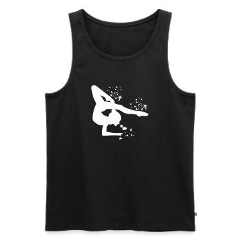 Gymnast with clubs rhythmic gymnastics - Men's Premium Organic Tank Top - black - Front - Michal (187cm)
