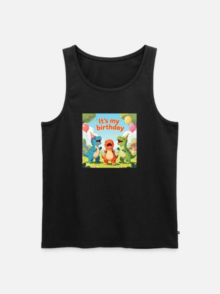 Fête d’anniversaire Dino : C’est mon anniversaire - Débardeur bio Premium Homme - noir