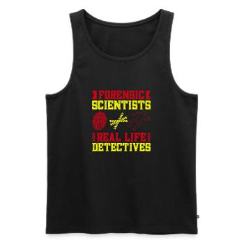 Forensic Science Major Real Life Detectives - Men's Premium Organic Tank Top - black - Front - Michal (187cm)