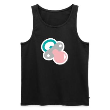 schnuller - Männer Premium Bio Tank Top - Schwarz - Vorne - Michal (187cm)