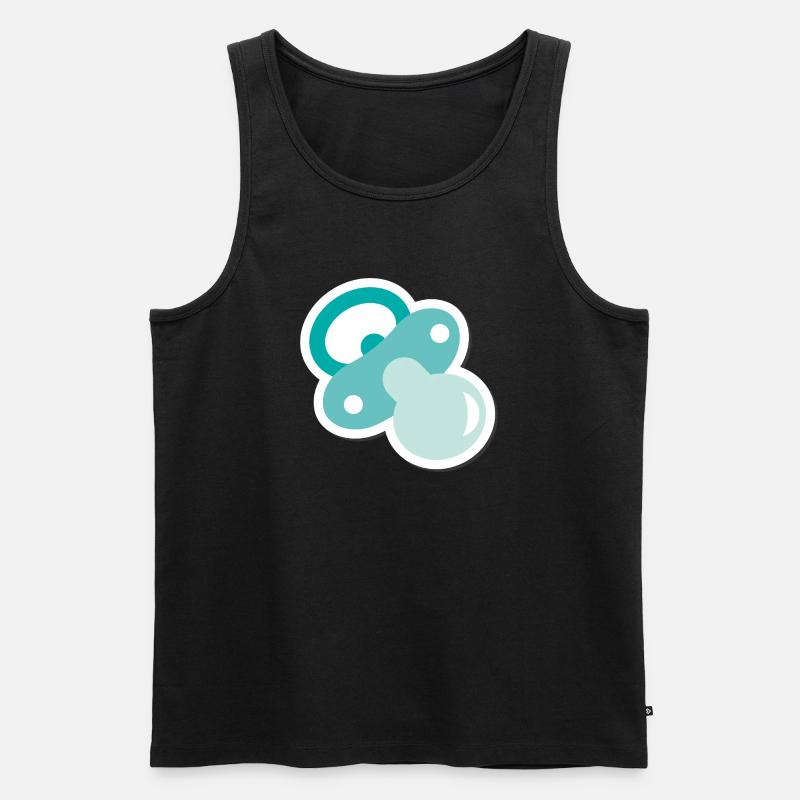 Schnuller - Männer Premium Bio Tank Top - Schwarz