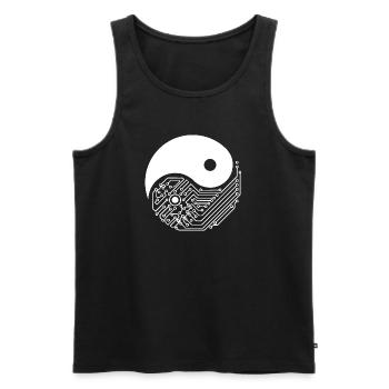 Machine Learning Deep Learning und KI-ML-Ingenieur - Männer Premium Bio Tank Top - Schwarz - Vorne - AI Model Male 178 light (178cm)