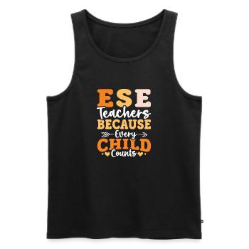 Geschenke für ESE-Lehrer - Männer Premium Bio Tank Top - Schwarz - Vorne - Michal (187cm)
