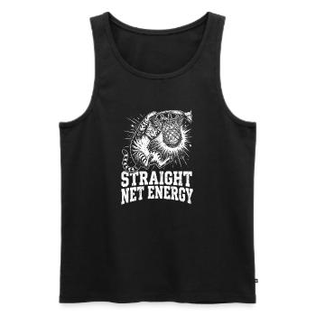 Cat,staright net energy,basketball,tabby cat ,funn - Men's Premium Organic Tank Top - black - Front - AI Model Male 178 light (178cm)