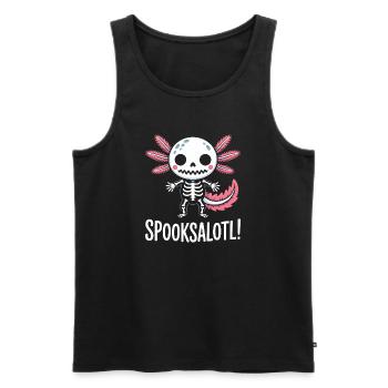 Spooksalot Skeleton Dragon Charm - Men's Premium Organic Tank Top - black - Front - AI Model Male 178 light (178cm)