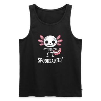 Spooksalot Skeleton Design - Men's Premium Organic Tank Top - black - Front - AI Model Male 178 light (178cm)