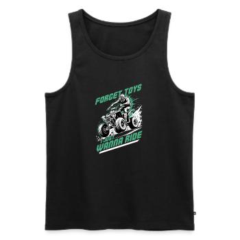Quad ATV Garçons Hommes Quad Wheeler - Débardeur bio Premium Homme - noir - Devant - Michal (187cm)