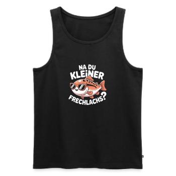 Na Du Kleiner Frechlachs Gamer Lachs Meme Zocker - Männer Premium Bio Tank Top - Schwarz - Vorne - AI Model Male 178 light (178cm)