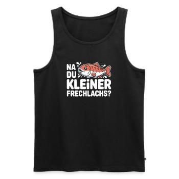 Na Du Kleiner Frechlachs Gamer Lachs Meme Zocker - Männer Premium Bio Tank Top - Schwarz - Vorne - AI Model Male 178 light (178cm)