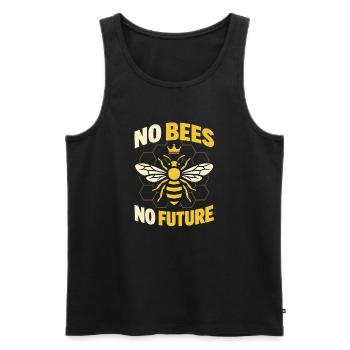 Queen Bee - Cadeau vintage pour l’apiculteur - Débardeur bio Premium Homme - noir - Devant - AI Model Male 178 light (178cm)