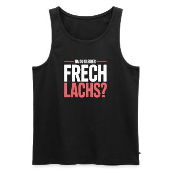 Na Du Kleiner Frechlachs Gamer Lachs Meme Zocker - Männer Premium Bio Tank Top - Schwarz - Vorne - AI Model Male 178 light (178cm)