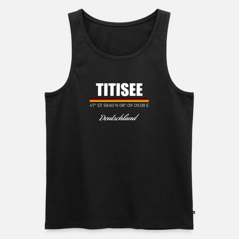 Titisee - Männer Premium Bio Tank Top - Schwarz