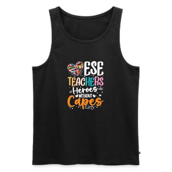 Geschenke für ESE-Lehrer - Männer Premium Bio Tank Top - Schwarz - Vorne - Michal (187cm)