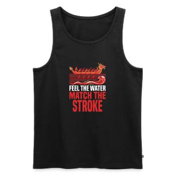 Dragon Boat Club Paddler Team Dragon Boat Gift - Men's Premium Organic Tank Top - black - Front - AI Model Male 178 light (178cm)
