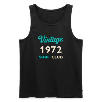 Vintage 1972 Surf Club Retro Geburtsjahr Geschenk - Männer Premium Bio Tank Top - Schwarz - Vorne - Michal (187cm)