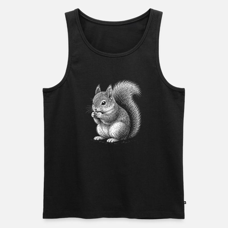 Eichhörnchen - Männer Premium Bio Tank Top - Schwarz