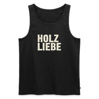 Holzliebe - Vintage Retro Design für Schreiner - Männer Premium Bio Tank Top - Schwarz - Vorne - Michal (187cm)