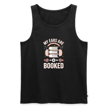 Hörbücher Buchliebhaber Ears Are Booked - Männer Premium Bio Tank Top - Schwarz - Vorne - Michal (187cm)