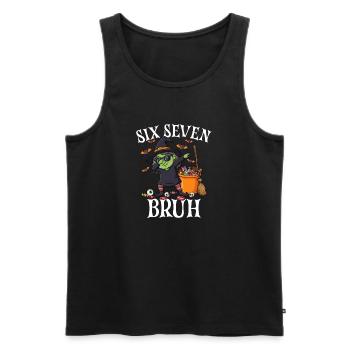 Dabbing Witch Six Seven Bruh 6 7 Halloween 67 Bruh - Männer Premium Bio Tank Top - Schwarz - Vorne - Michal (187cm)