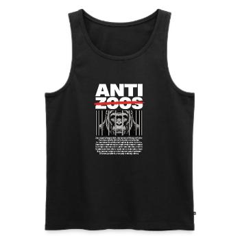 Chemise animal Anti Zoo Gorilla Freedom - Débardeur bio Premium Homme - noir - Devant - AI Model Male 178 light (178cm)
