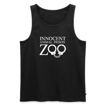 Innocent Zoo Captivity - Men's Premium Organic Tank Top - black - Front - AI Model Male 178 light (178cm)