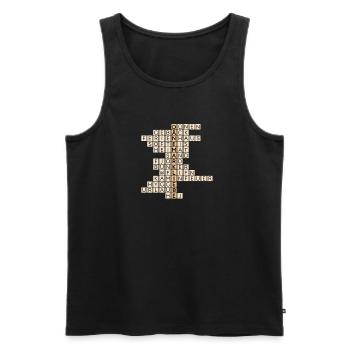 Kreuzworträtsel Dänemark - Männer Premium Bio Tank Top - Schwarz - Vorne - Michal (187cm)