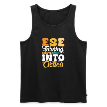 Geschenke für ESE-Lehrer - Männer Premium Bio Tank Top - Schwarz - Vorne - Michal (187cm)