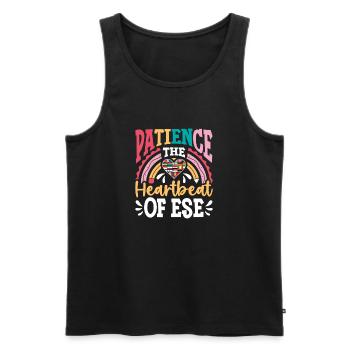 Geschenke für ESE-Lehrer - Männer Premium Bio Tank Top - Schwarz - Vorne - Michal (187cm)