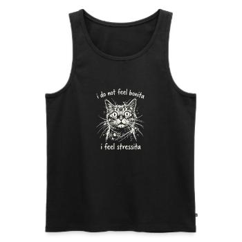 I Do Not Feel Bonita O Feel Stressita - Männer Premium Bio Tank Top - Schwarz - Vorne - Michal (187cm)
