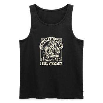 I Do Not Feel Bonita O Feel Stressita - Männer Premium Bio Tank Top - Schwarz - Vorne - Michal (187cm)