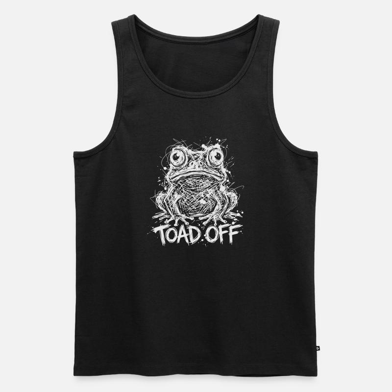 Toad Off Internet Meme Frog - Männer Premium Bio Tank Top - Schwarz