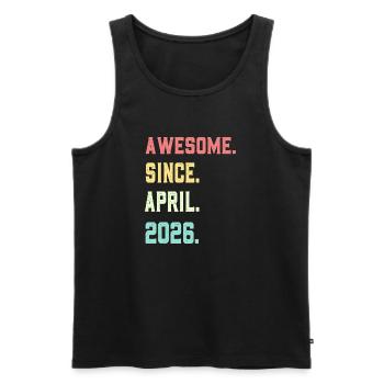 Großartig seit April 2026 - Männer Premium Bio Tank Top - Schwarz - Vorne - Michal (187cm)