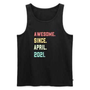Großartig seit April 2021 - Männer Premium Bio Tank Top - Schwarz - Vorne - Michal (187cm)